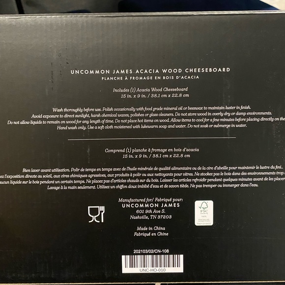 NEW Uncommon James check Charcuterie Cheeseboard - Picture 7 of 9